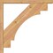 Ekena Millwork Merced Block Smooth Bracket w/ Offset Brace, Western Red Cedar, 3 1/2"W x 26"D x 26"H BKT0402X26X26MRC05SWR - alternate 4